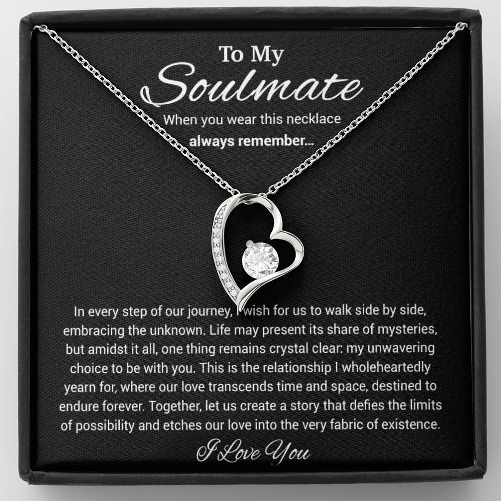 To My Soulmate Necklace, Anniversary Gift, Sentimental Gift, Soulmate Gift, Christmas Gift