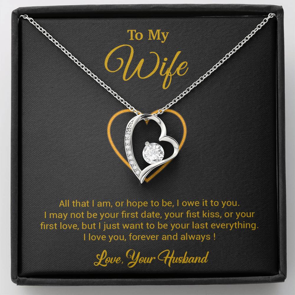 To My Wife Necklace, Gift For Wife, Anniversary Gift For Wife, Necklace For Wife 24_3_Gold