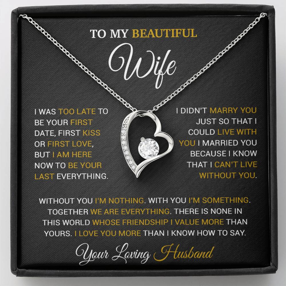 To My Wife Necklace, Christmas Gifts For Wife, Anniversary Cute Gift For Wife 9_9