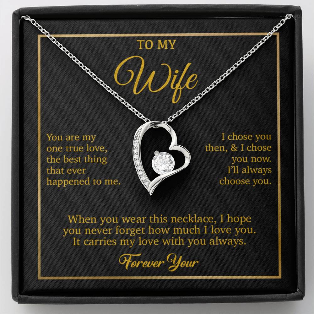 To My Wife Necklace, Gift For Wife, Anniversary Gift For Wife, Necklace For Wife