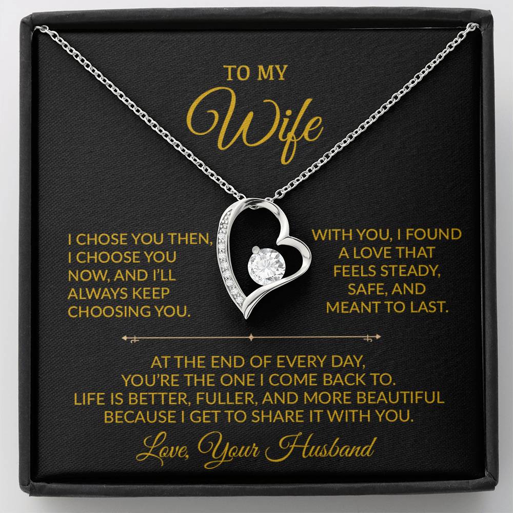 To My Wife Necklace, Gift For Wife, Anniversary Gift For Wife, Necklace For Wife