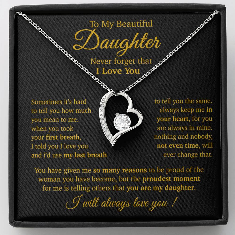 To My Daughter Necklace, Daughter Father Necklace, Daughter Gift From Dad, Mom 8_11