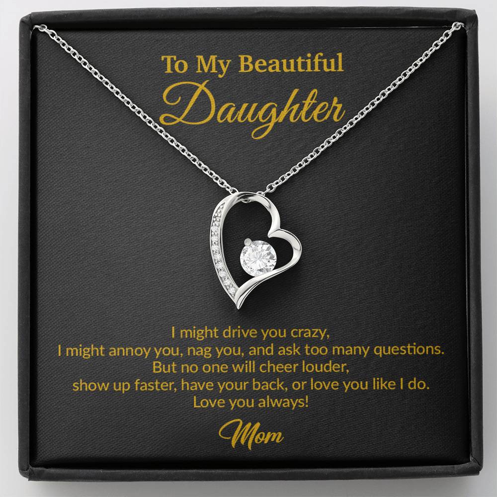 To My Daughter Necklace, Gift for Daughter from Mom, Mother Daughter Necklace