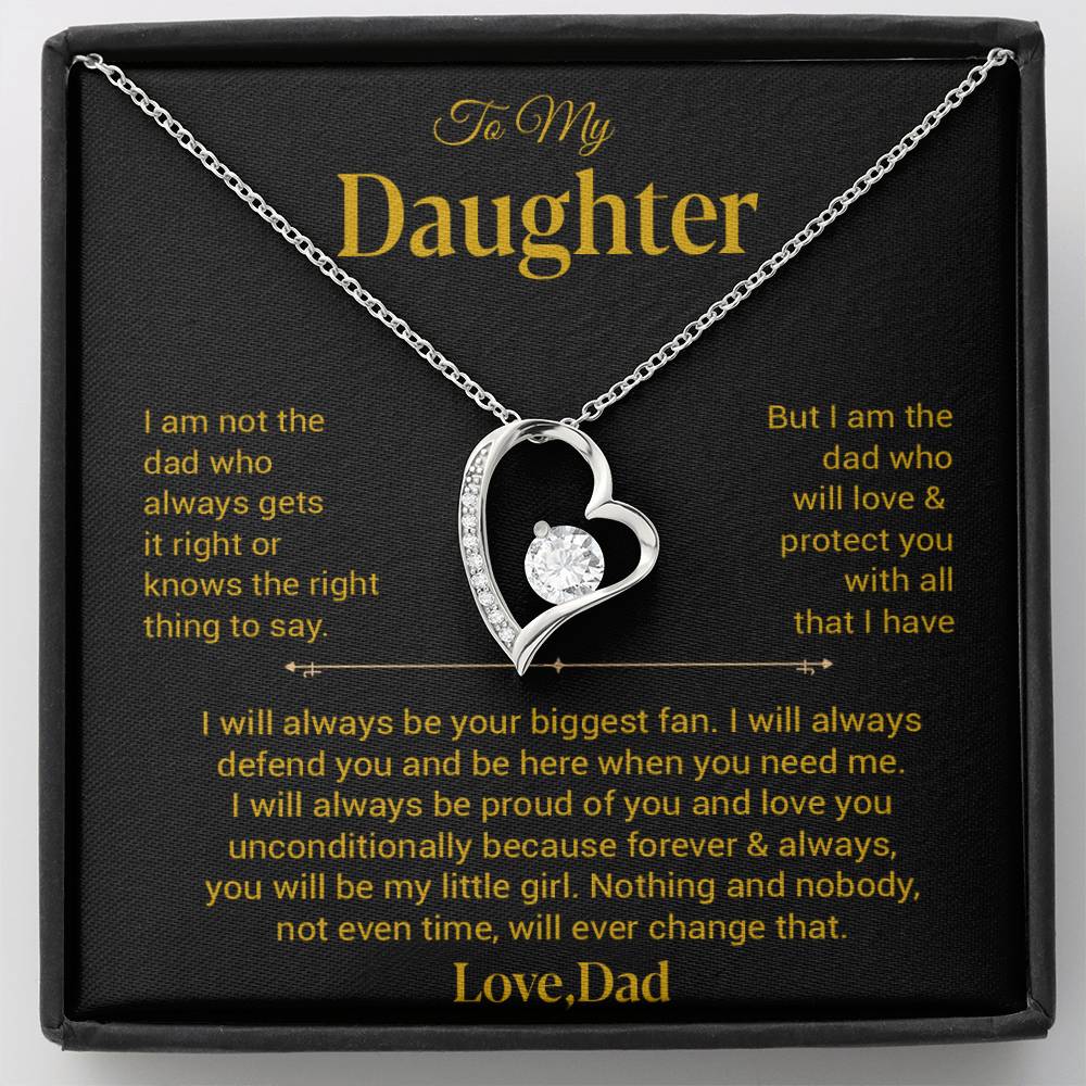 To My Daughter Necklace, Gift for Daughter from Dad, Father Daughter Necklace 21_11_Gold_NEW
