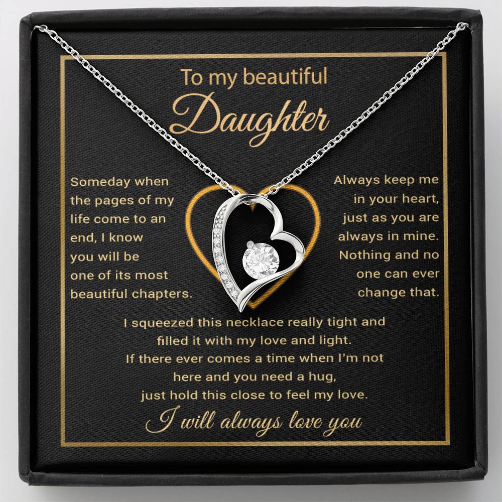 To My Daughter Necklace, Gift For Daughter From Dad, Daughter Father Necklace 28_11_Gold
