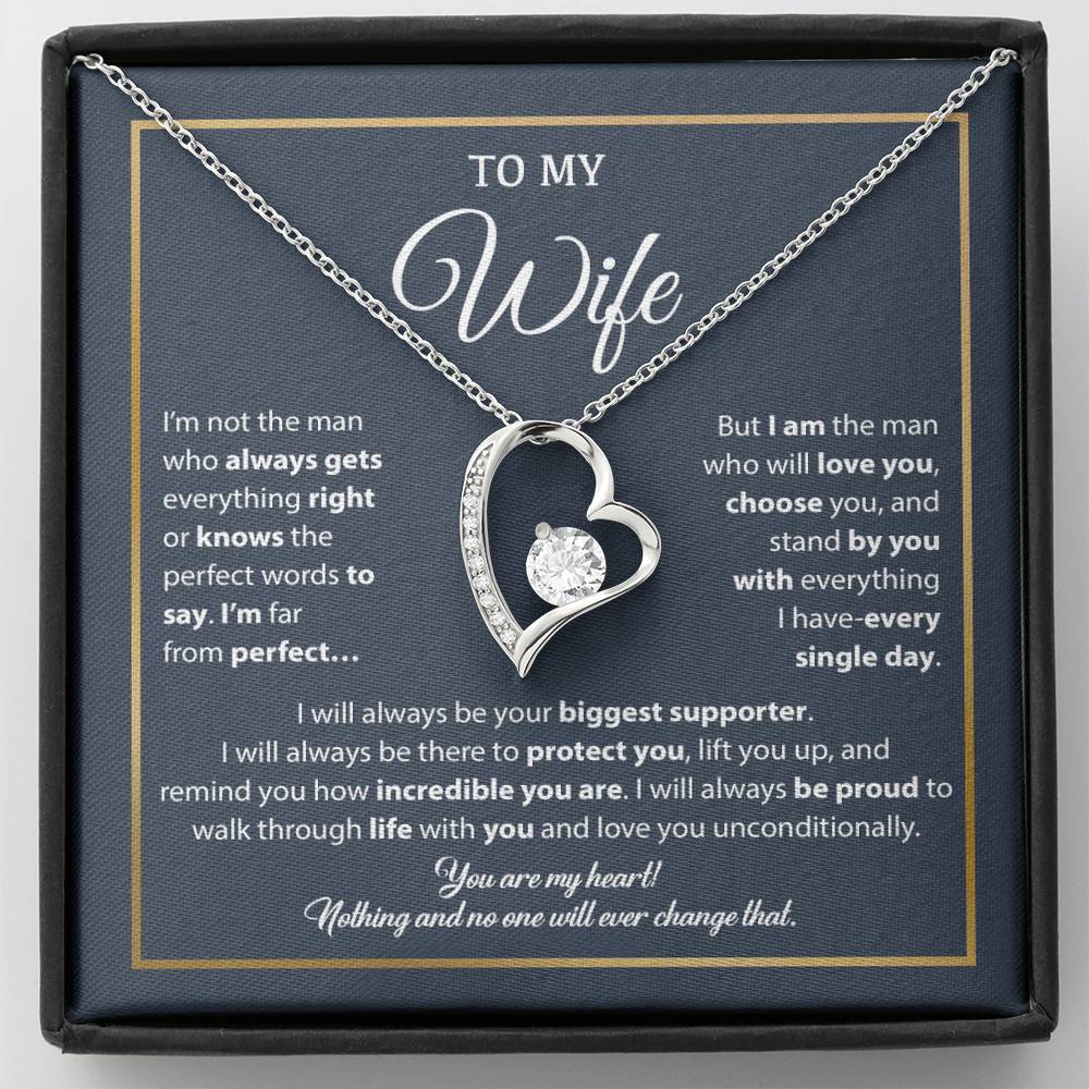 To My Wife Necklace, Gift For Wife, Anniversary Gift For Wife, Necklace For Wife 5_1_Blue_White