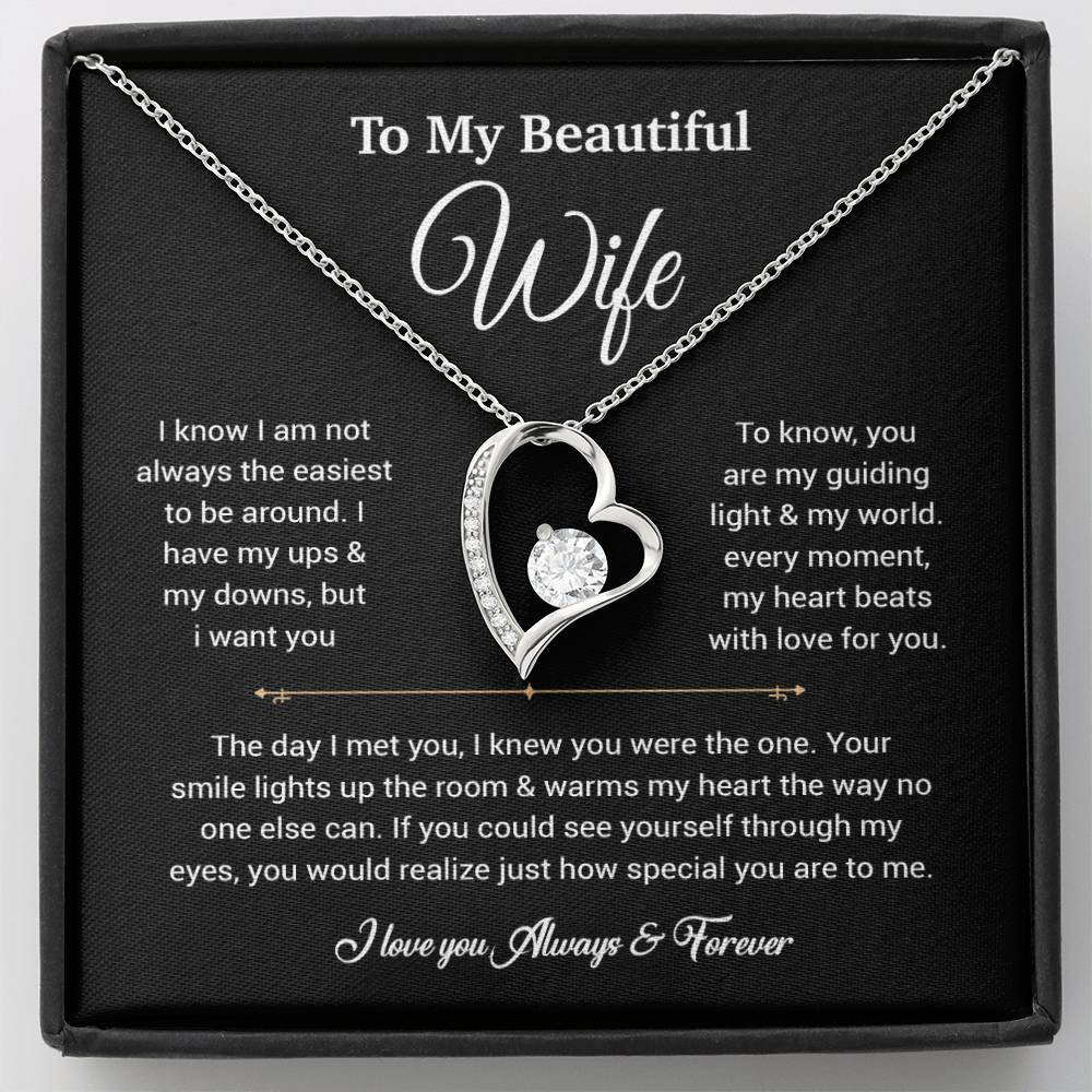 To My Wife Necklace, Gift For Wife, Anniversary Gift For Wife, Necklace For Wife 5_6_Black