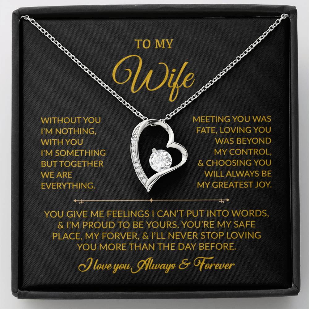 To My Wife Necklace, Gift For Wife, Anniversary Gift For Wife, Necklace For Wife