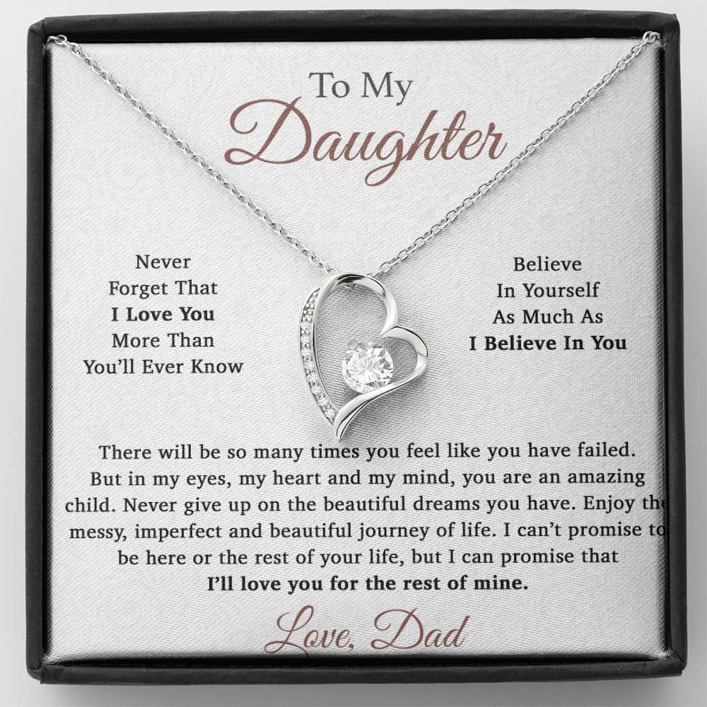 To My Daughter Necklace, Daughter Father Necklace, Daughter Gift From Dad 999