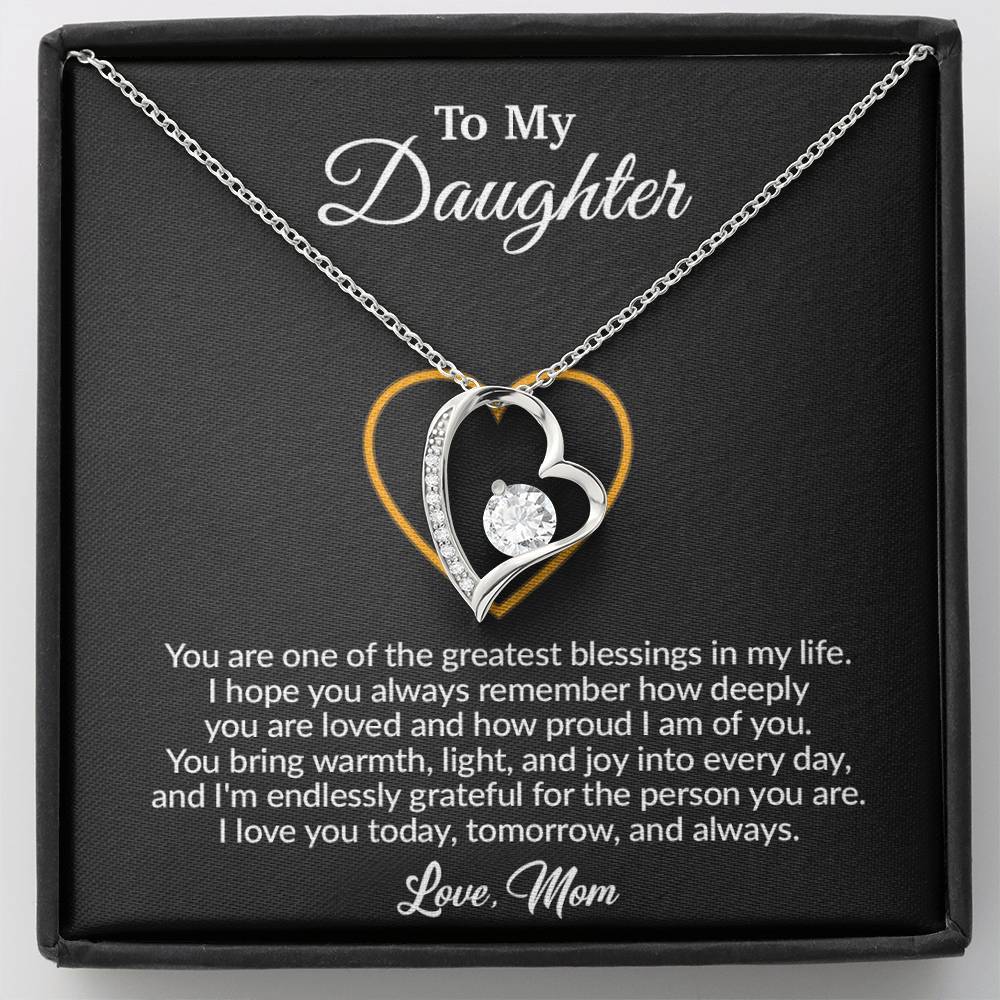 To My Daughter Necklace, Gift for Daughter from Mom, Mother Daughter Necklace