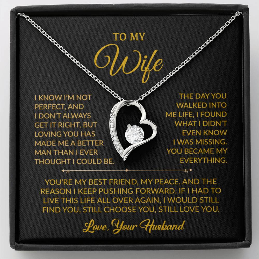 To My Wife Necklace, Gift For Wife, Anniversary Gift For Wife, Necklace For Wife