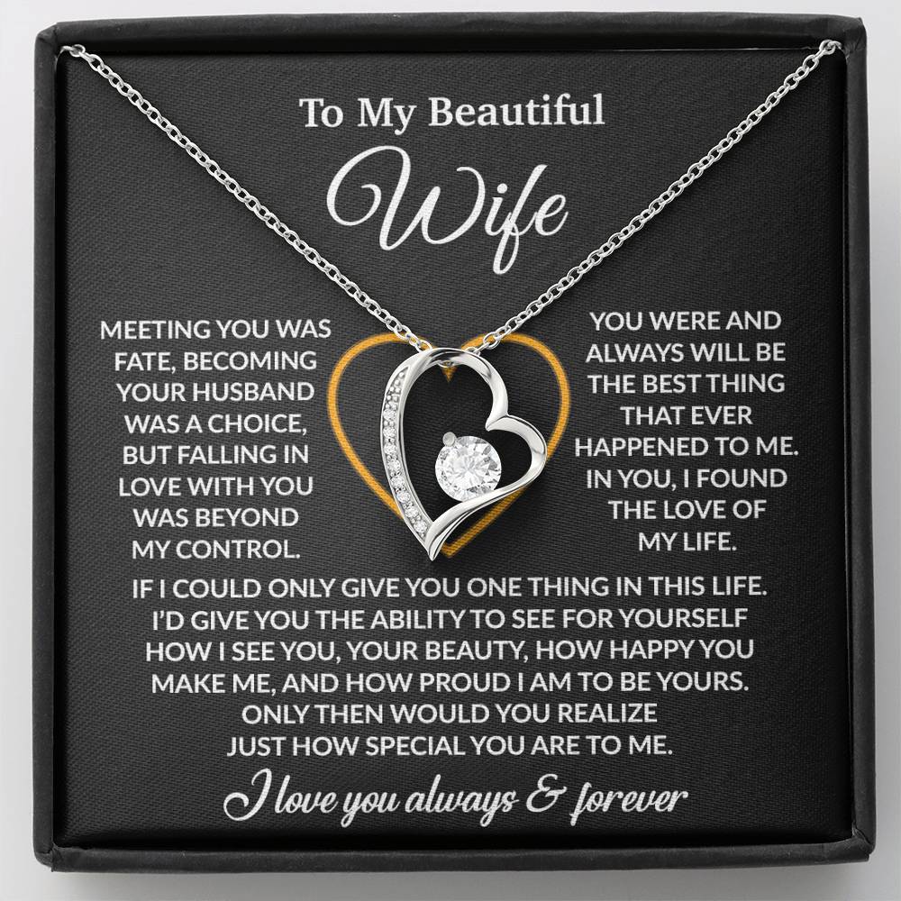 To My Wife Necklace, Wife Gift from Husband, Christmas Gift 27_11_Black
