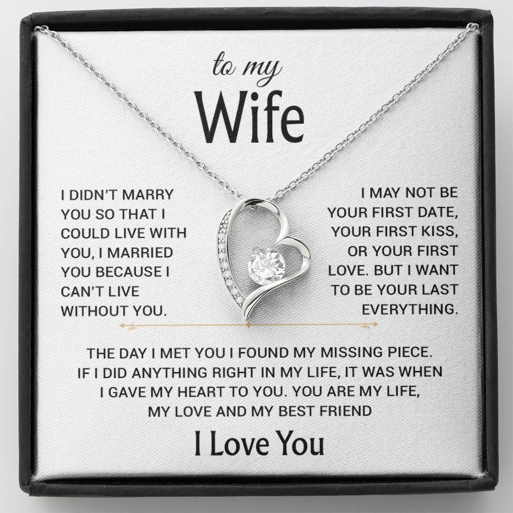 To My Wife Necklace, Christmas Gifts For Women, Anniversary Gift For Wife 16_12_White