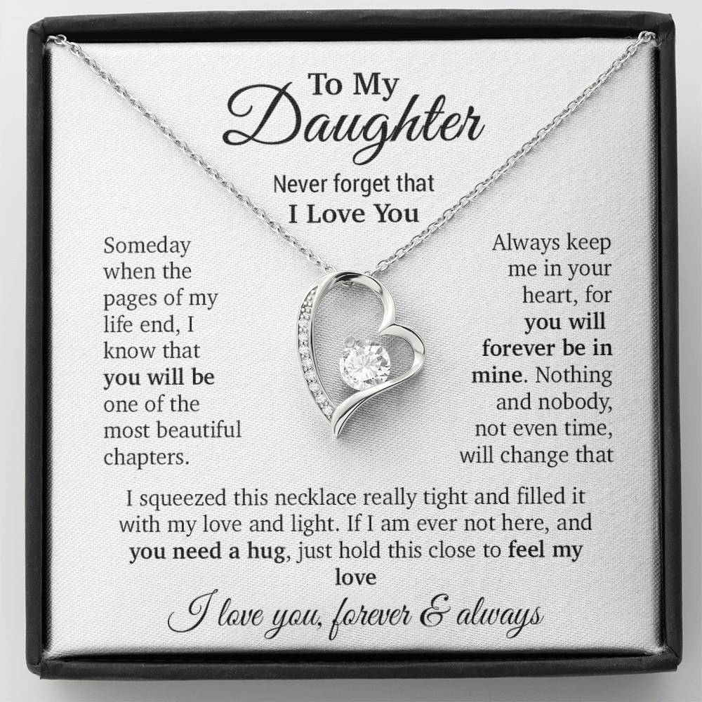To My Daughter Necklace, Daughter Father Necklace, Daughter Gift From Dad, Mom 9_11