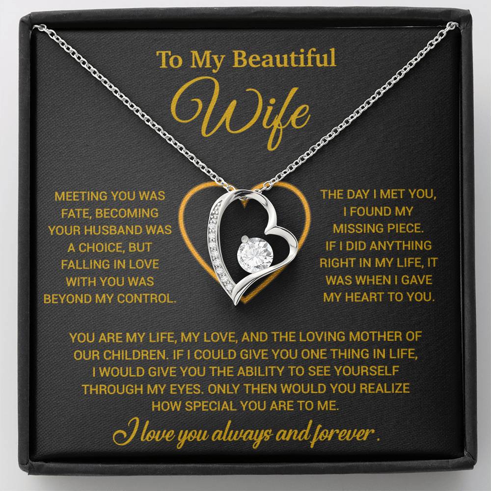 To My Wife Necklace, Christmas Gifts For Women, Anniversary Gift For Wife 10_12_Gold