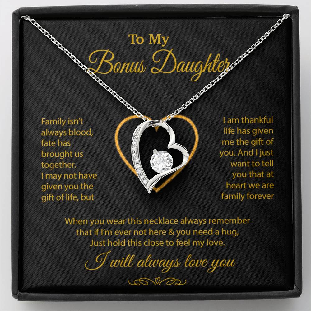 To My Bonus Daughter Necklace, Gift for Bonus Daughter, Step Daughter Birthday 28_9