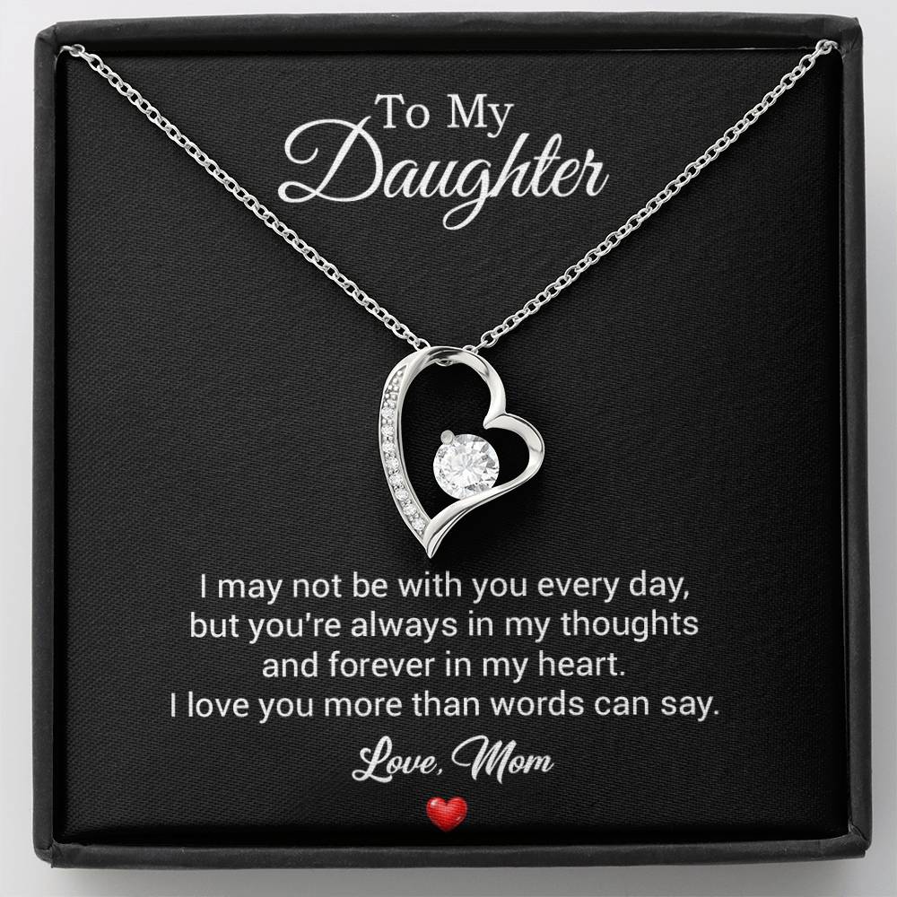 To My Daughter Necklace, Gift For Daughter From Mom, Daughter Mother Necklace
