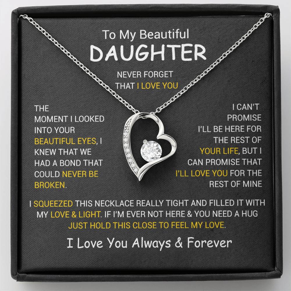 To My Daughter Necklace, Daughter Father Necklace, Daughter Gift From Dad, Mom 3_12