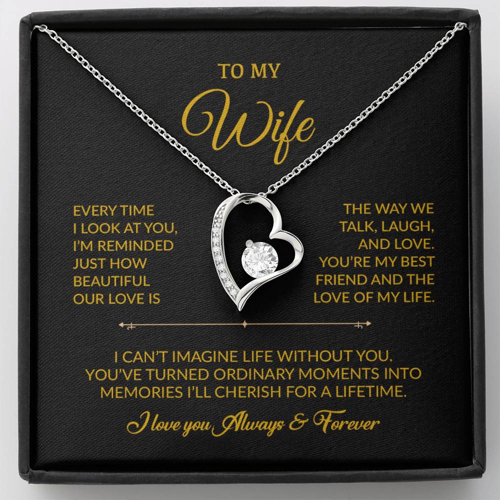 To My Wife Necklace, Gift For Wife, Anniversary Gift For Wife, Necklace For Wife