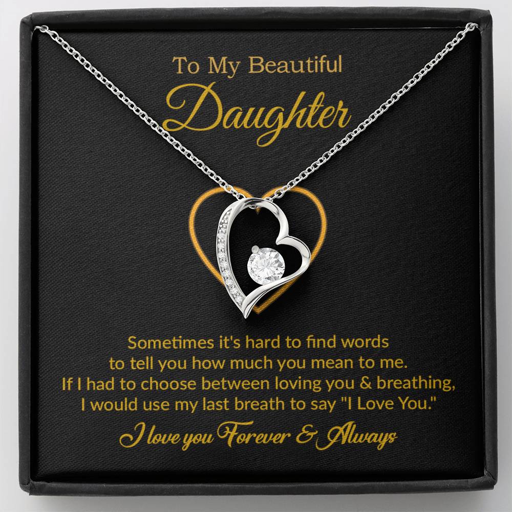 To My Daughter Necklace, Gift For Daughter From Dad, Daughter Father Necklace 22_7_Gold