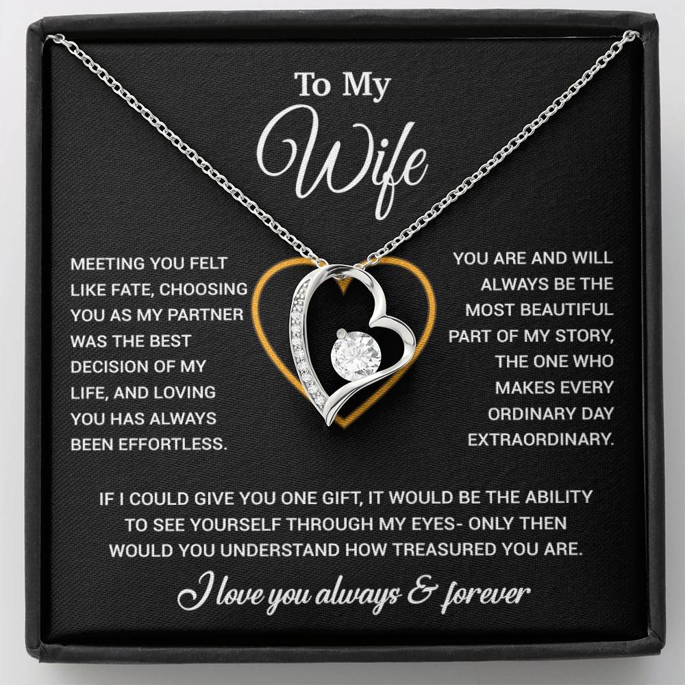 To My Wife Necklace, Christmas Gifts For Women, Anniversary Gift For Wife 1_1_Black