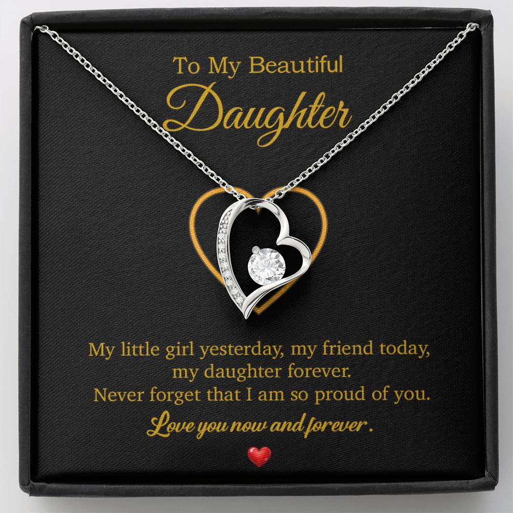 To My Daughter Necklace, Gift For Daughter From Dad, Daughter Father Necklace 10_7_Gold