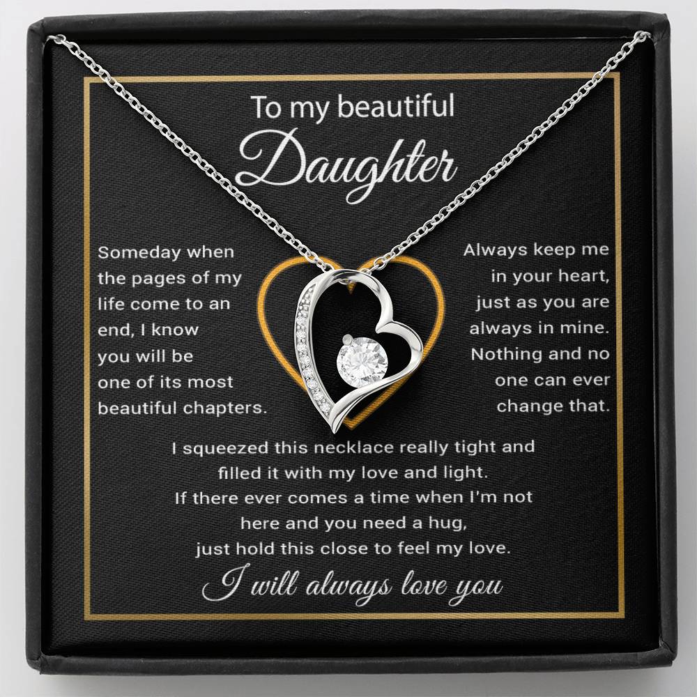 To My Daughter Necklace, Gift For Daughter From Dad, Daughter Father Necklace 28_11_Black