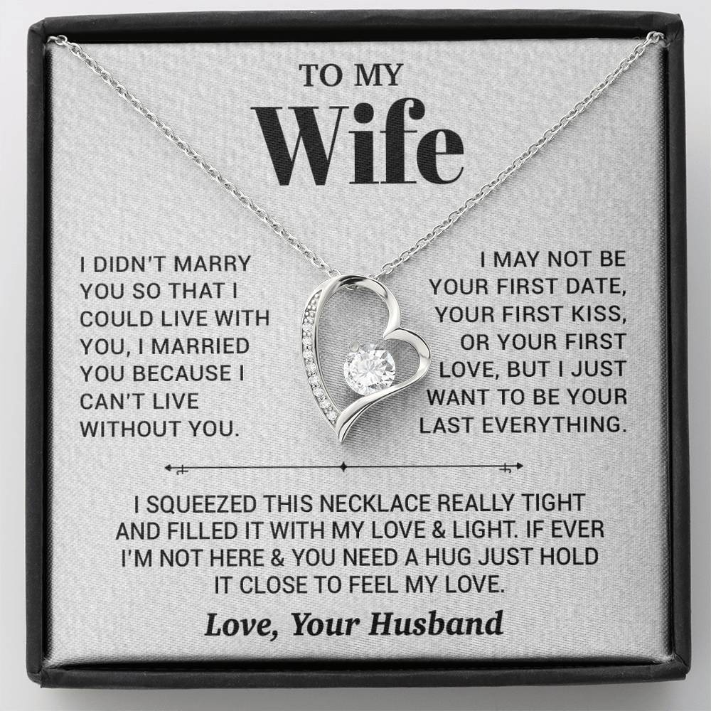 To My Wife Necklace, Christmas Gifts For Women, Anniversary Gift For Wife 27_9_White