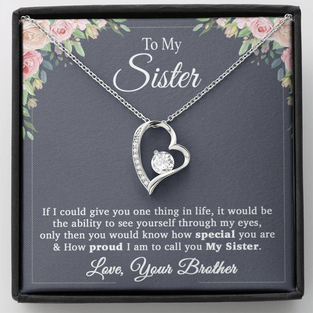 To My Sister Necklace, Brother to Sister, Birthday gift For Sister from Brother 20_11