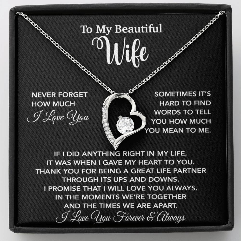 To My Wife Necklace, Christmas Gifts For Wife, Anniversary Cute Gift For Wife_Black_25_9