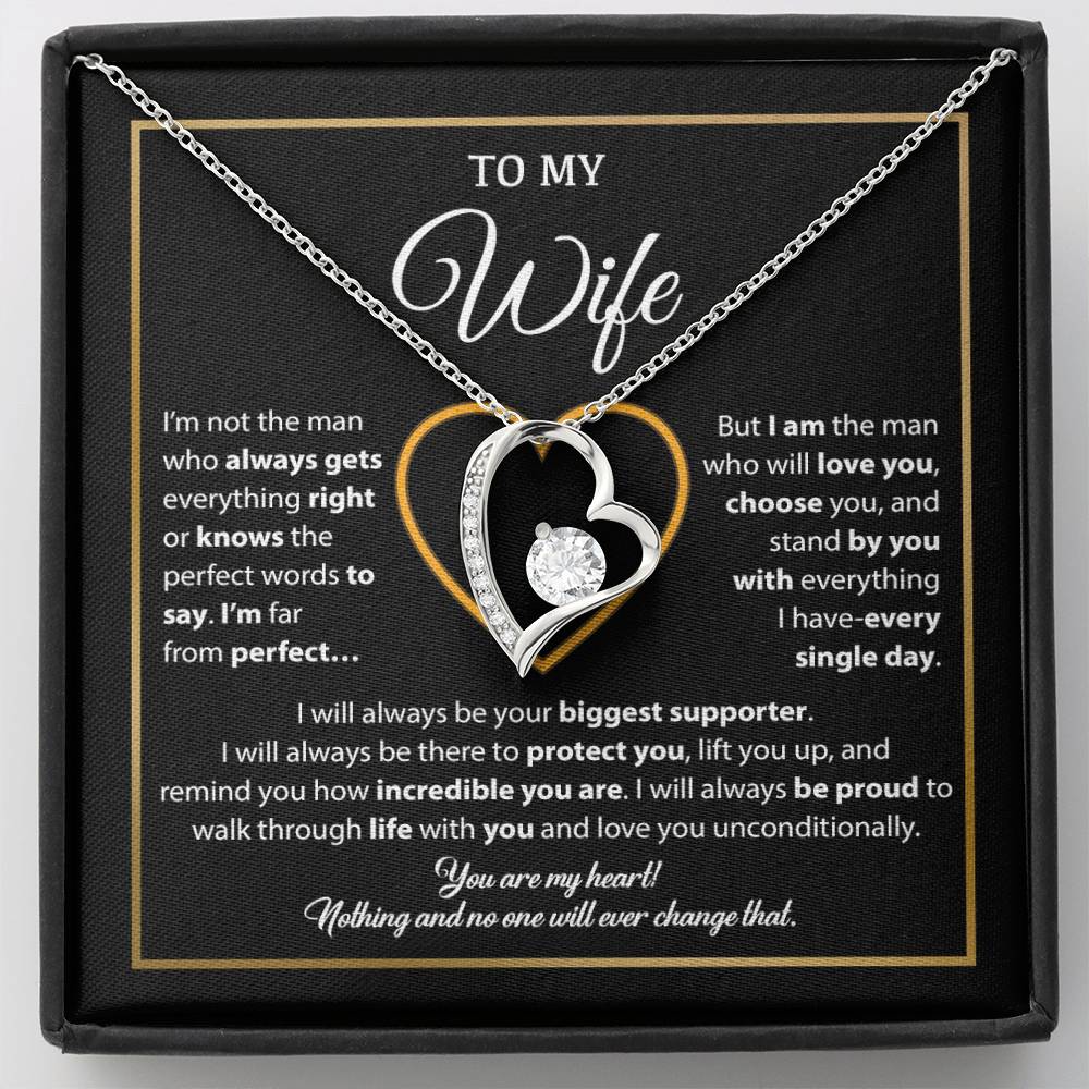 To My Wife Necklace, Gift For Wife, Anniversary Gift For Wife, Necklace For Wife 29_1_Black