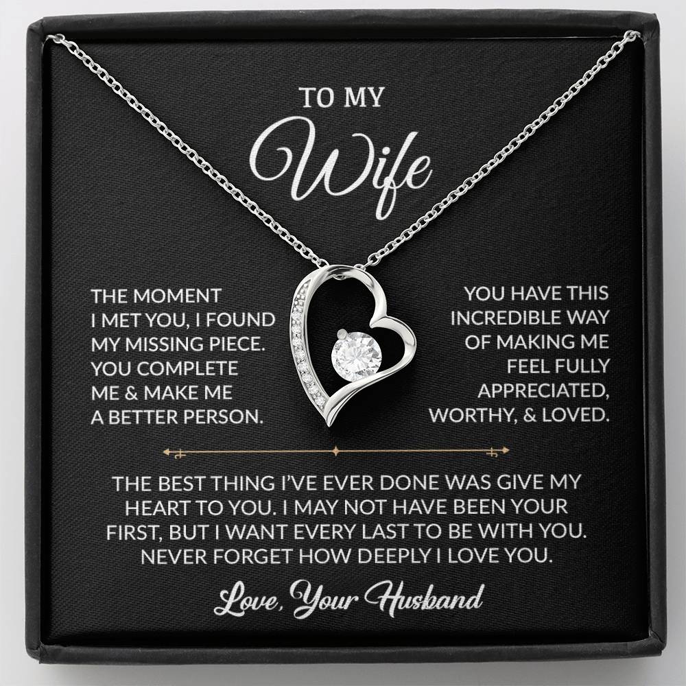 To My Wife Necklace, Gift For Wife, Anniversary Gift For Wife, Christmas Gift