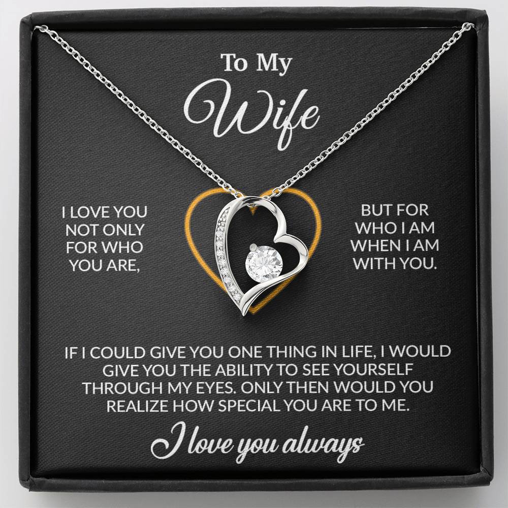 To My Wife Necklace, Gift For Wife, Anniversary Gift For Wife, Necklace For Wife 10_6_Black