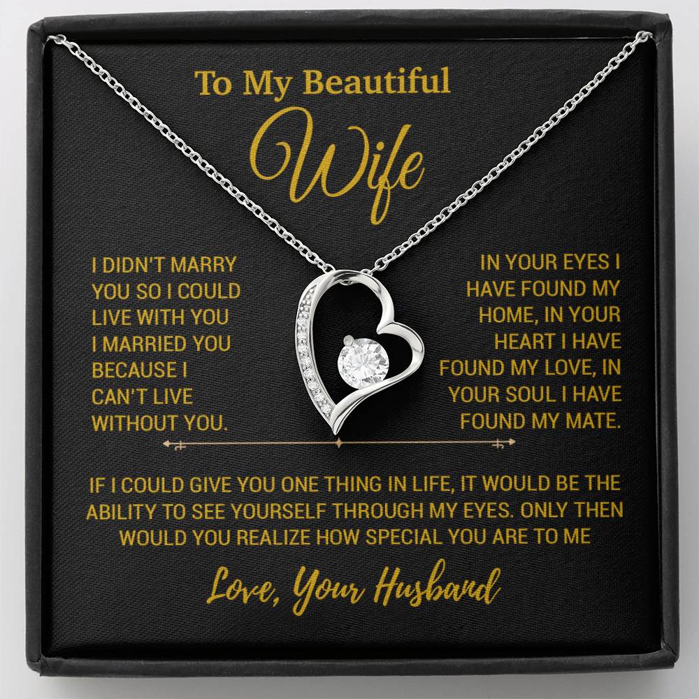 To My Wife Necklace, Christmas Gifts For Women, Anniversary Gift For Wife 24_12_Gold