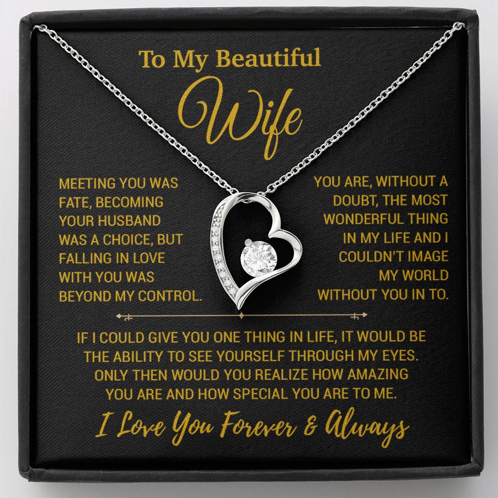 To My Wife Necklace, Christmas Gifts For Women, Anniversary Gift For Wife 25_12_Gold