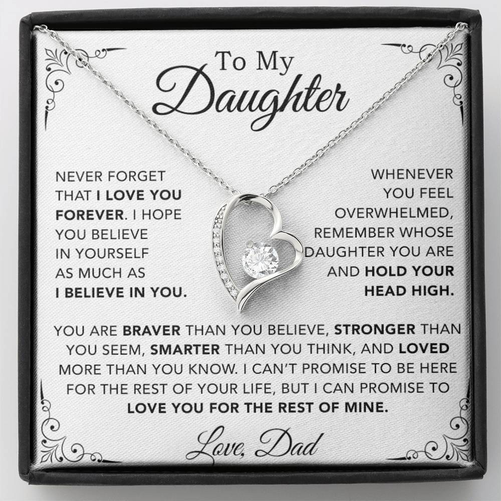 To My Daughter Necklace, Gift for Daughter from Dad, Father Daughter Necklace 12_10