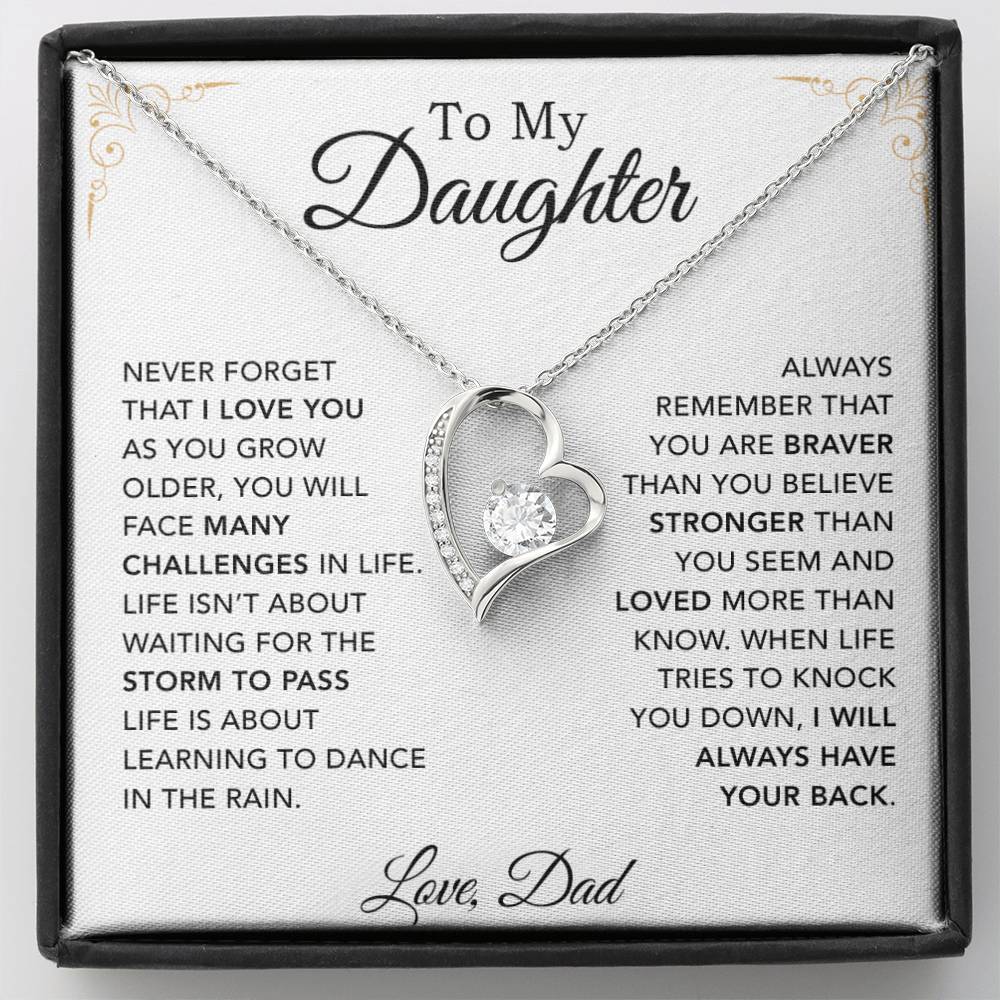 To My Daughter Necklace, Daughter Father Necklace, Daughter Gift From Dad 30_8
