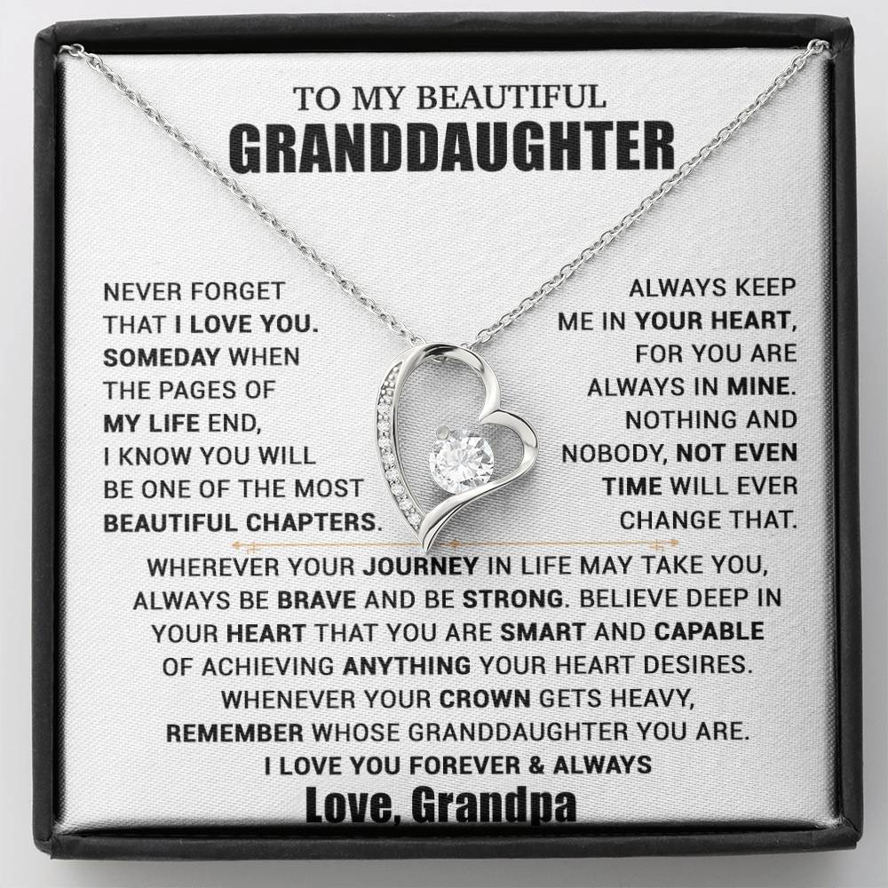 To My Granddaughter Necklace, Granddaughter Gift from Grandpa, Christmas Gift 11_10