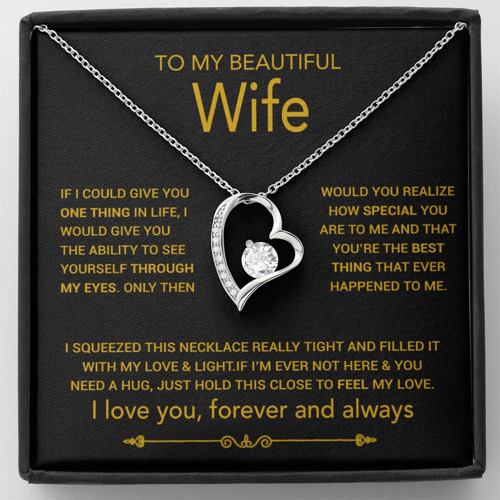 To My Wife Necklace, Christmas Gifts For Women, Anniversary Gift For Wife 8_10_Gold