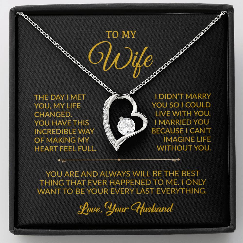 To My Wife Necklace, Gift For Wife, Anniversary Gift For Wife, Necklace For Wife