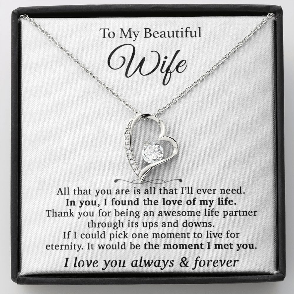 To My Wife Necklace, Gift For Wife, Anniversary Gift For Wife, Christmas Gifts
