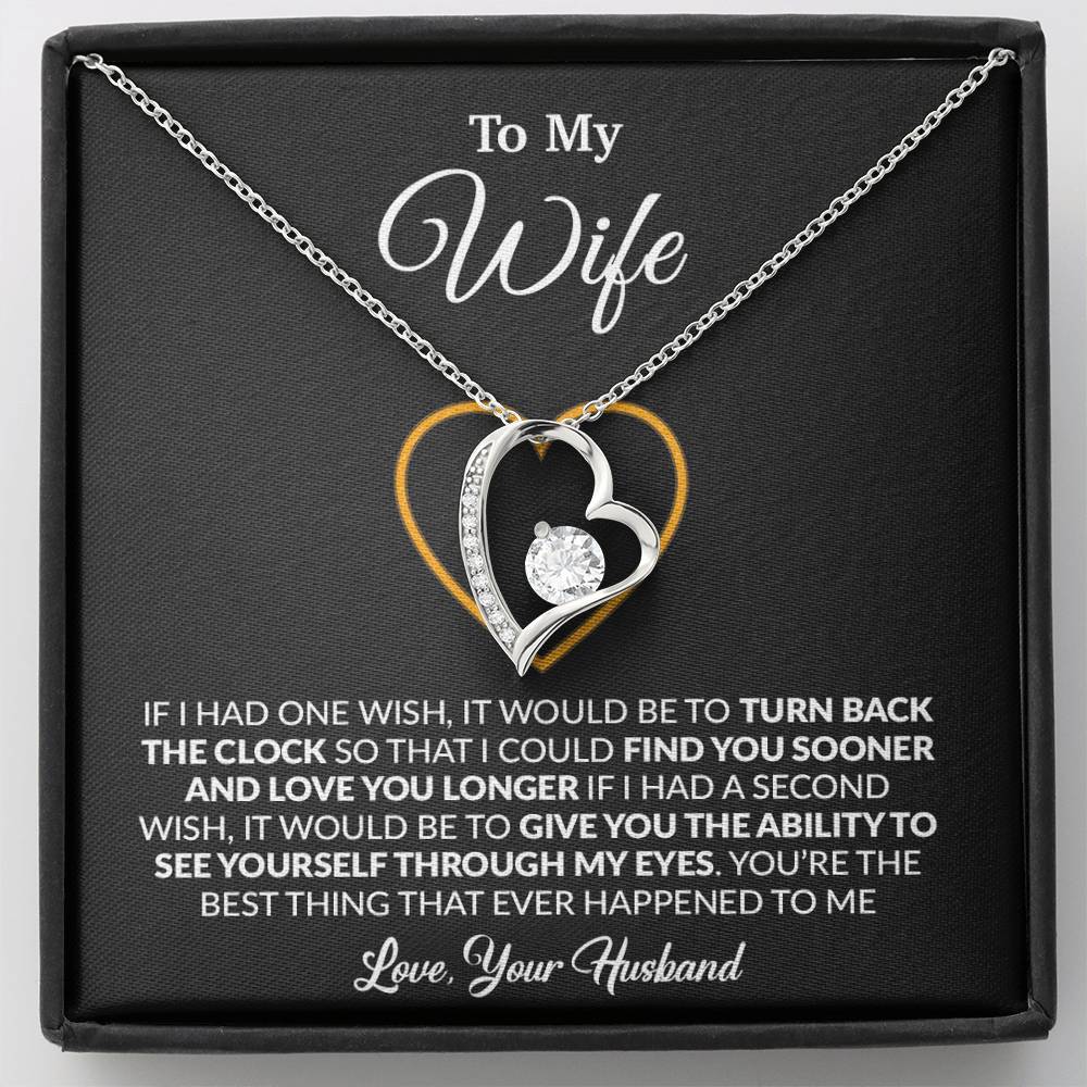 To My Wife Necklace, Gift For Wife, Anniversary Gift For Wife, Necklace For Wife 13_1_Black