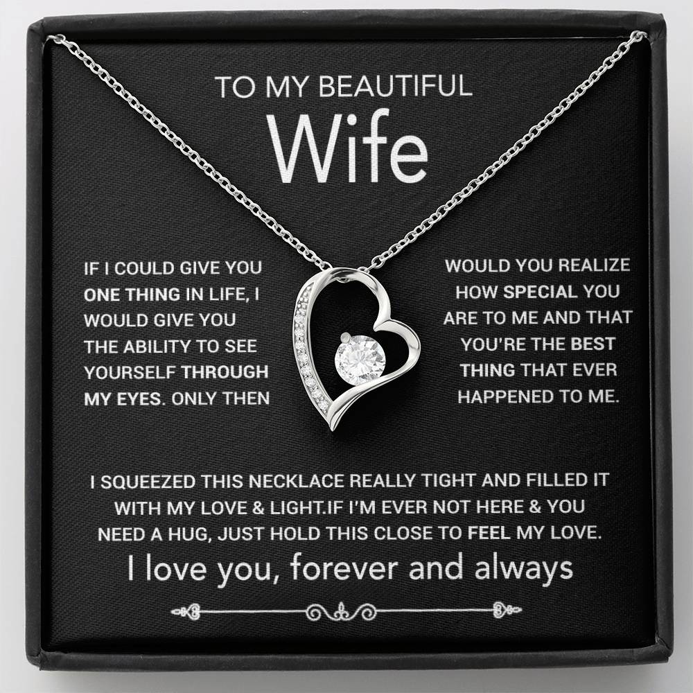 To My Wife Necklace, Christmas Gifts For Women, Anniversary Gift For Wife 8_10_Black