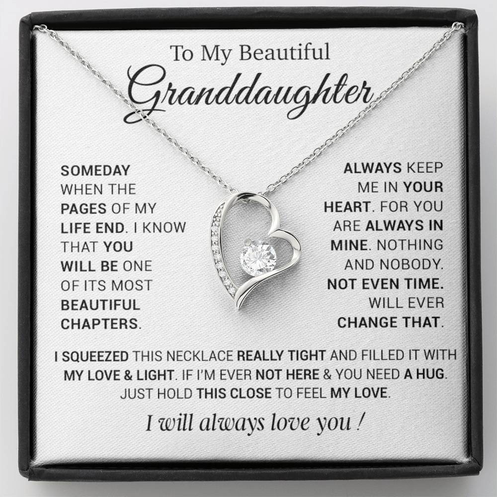 To My Granddaughter Necklace, Birthday Gift For Granddaughter From Grandpa 12_12