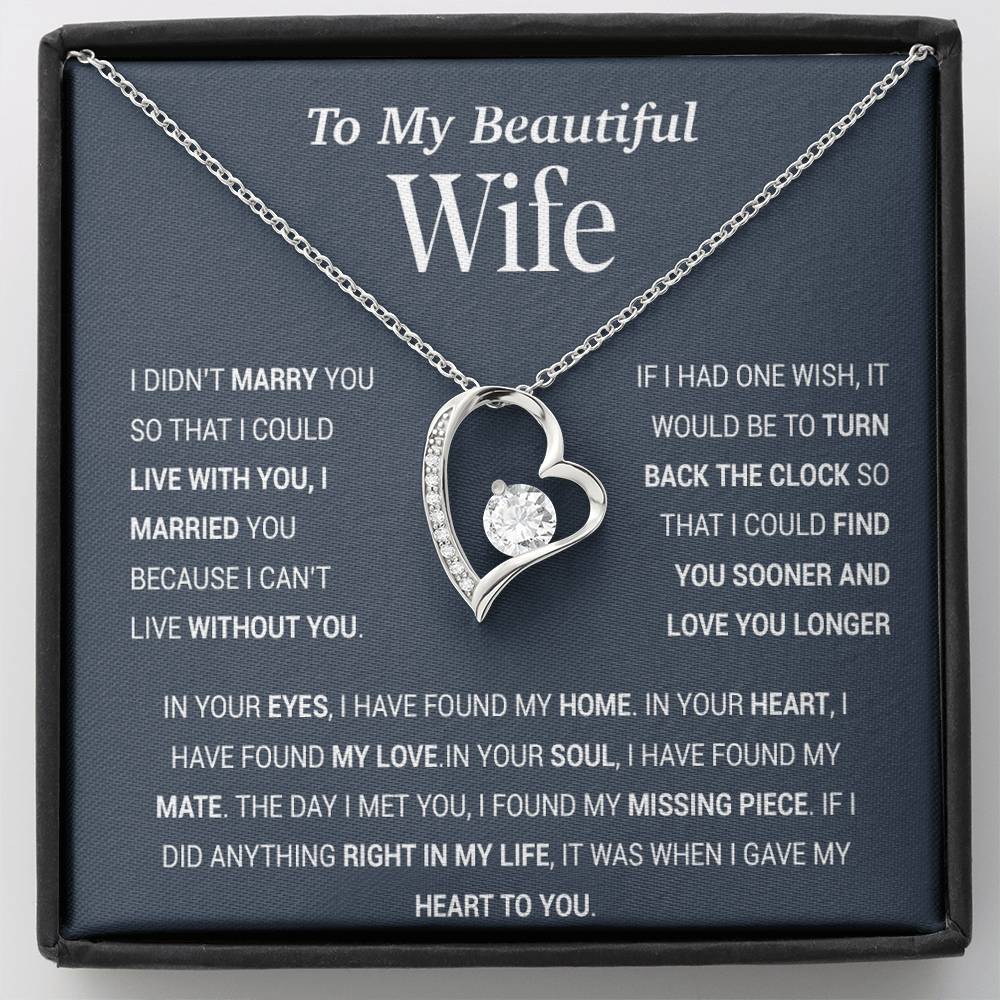 To My Wife Necklace, Gift For Wife, Anniversary Gift For Wife, Christmas Gift 27_11_Blue