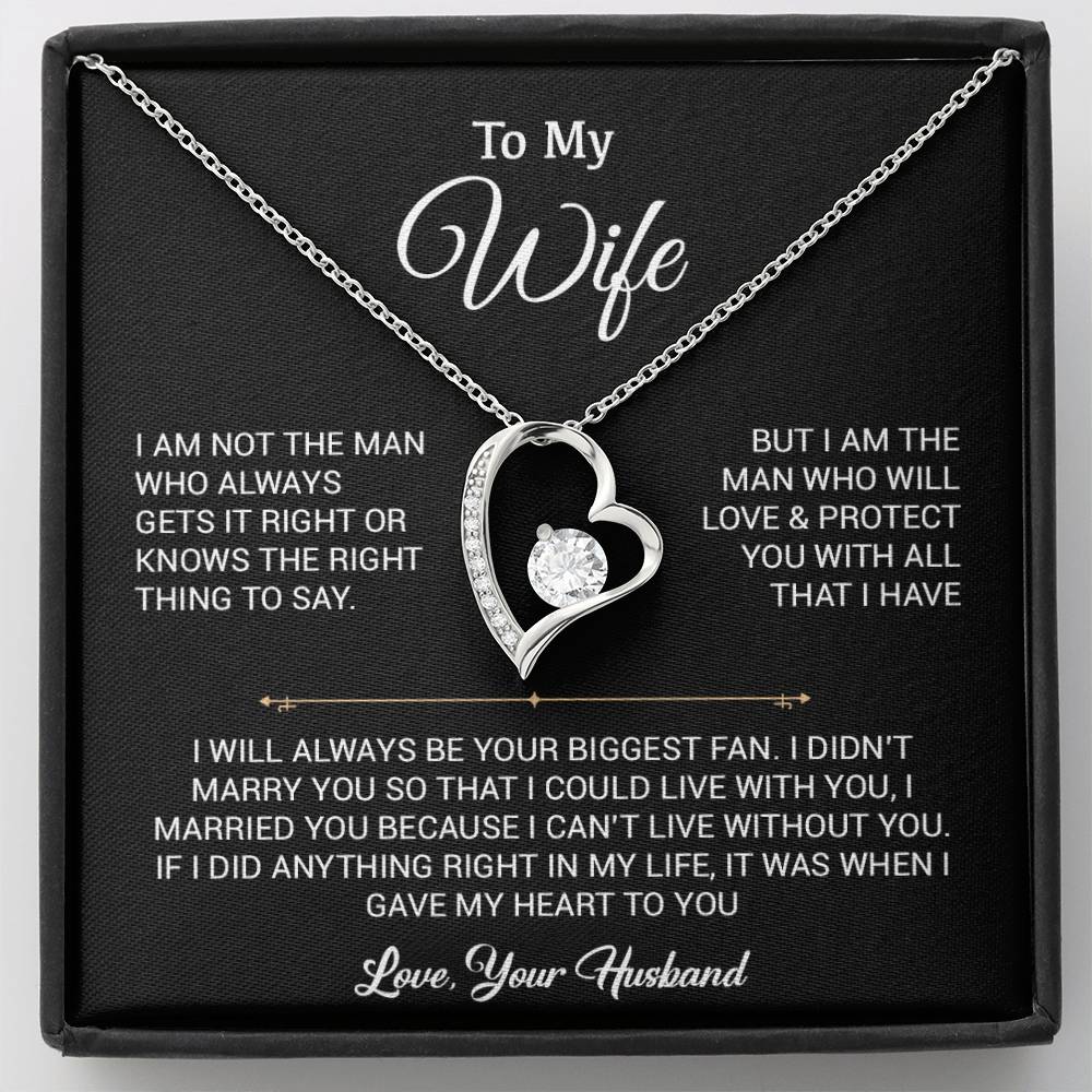 To My Wife Necklace, Gift For Wife, Anniversary Gift For Wife, Christmas Gift 3_10_Black