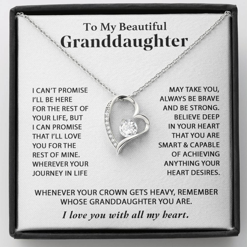 To My Granddaughter Necklace, Granddaughter Gifts From Grandpa, Birthday Gift