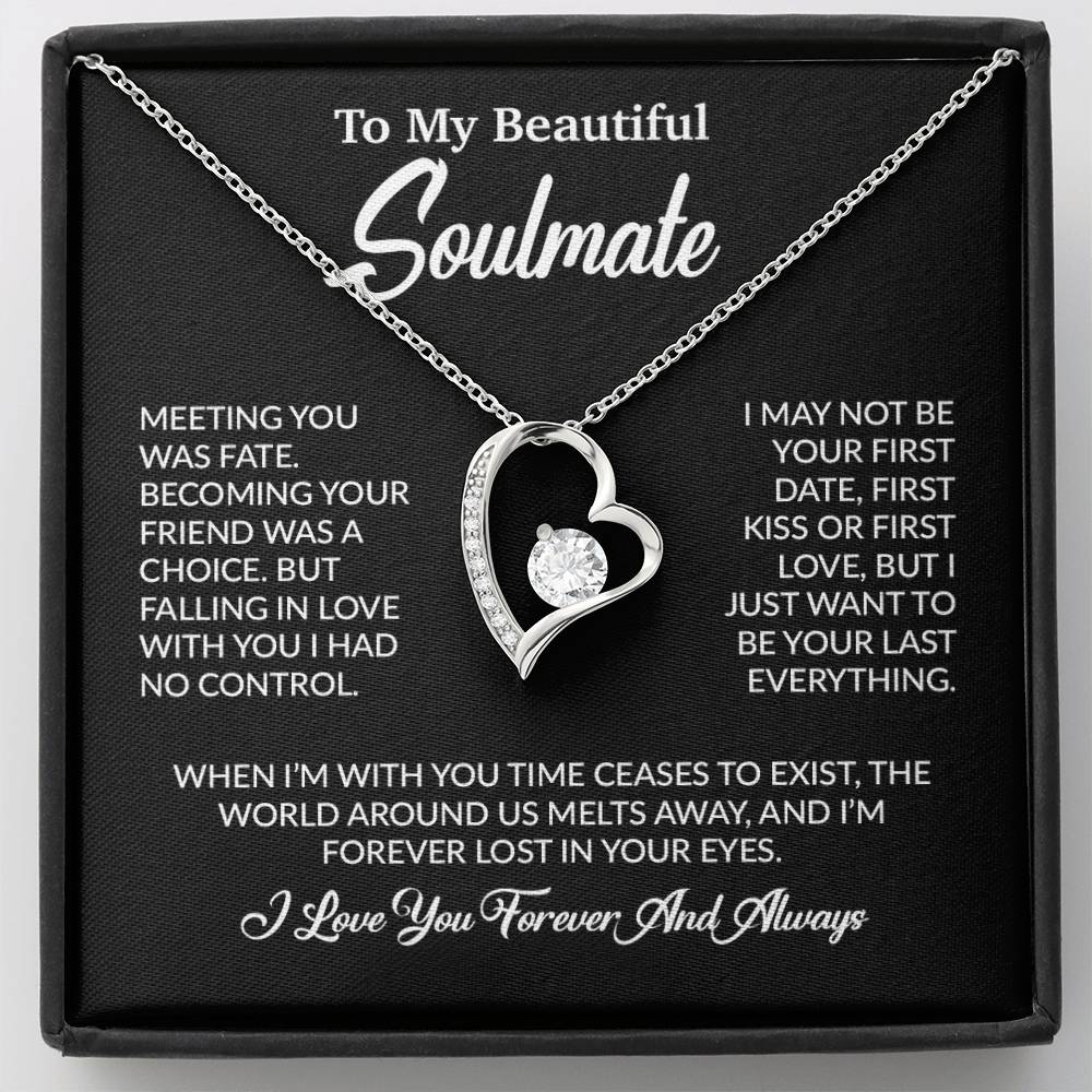 To My Soulmate Necklace, Soulmate Gift, Gift For Girlfriend, Christmas Gift 16_10_Black