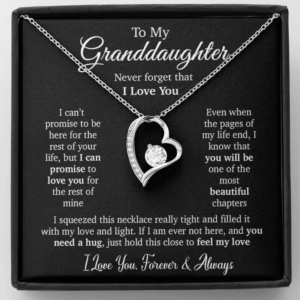 To My Granddaughter Necklace,Granddaughter Christmas Gift,Granddaughter Birthday Gift