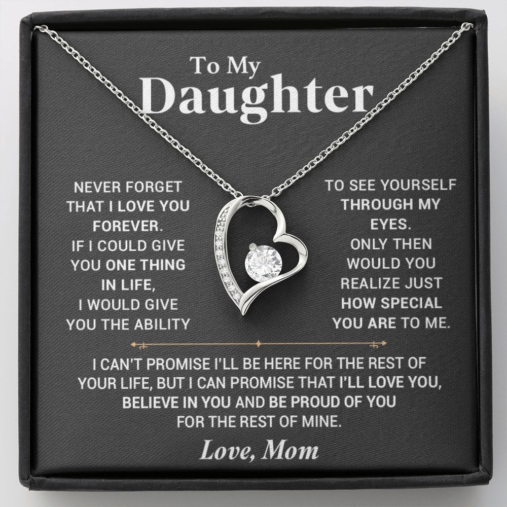To My Daughter Necklace, Daughter Gift From Mom, Birthday Gift for Daughter44